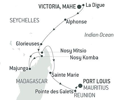 Cruise Madagascar Reunion Mauritius From Victoria Mahe To Port
