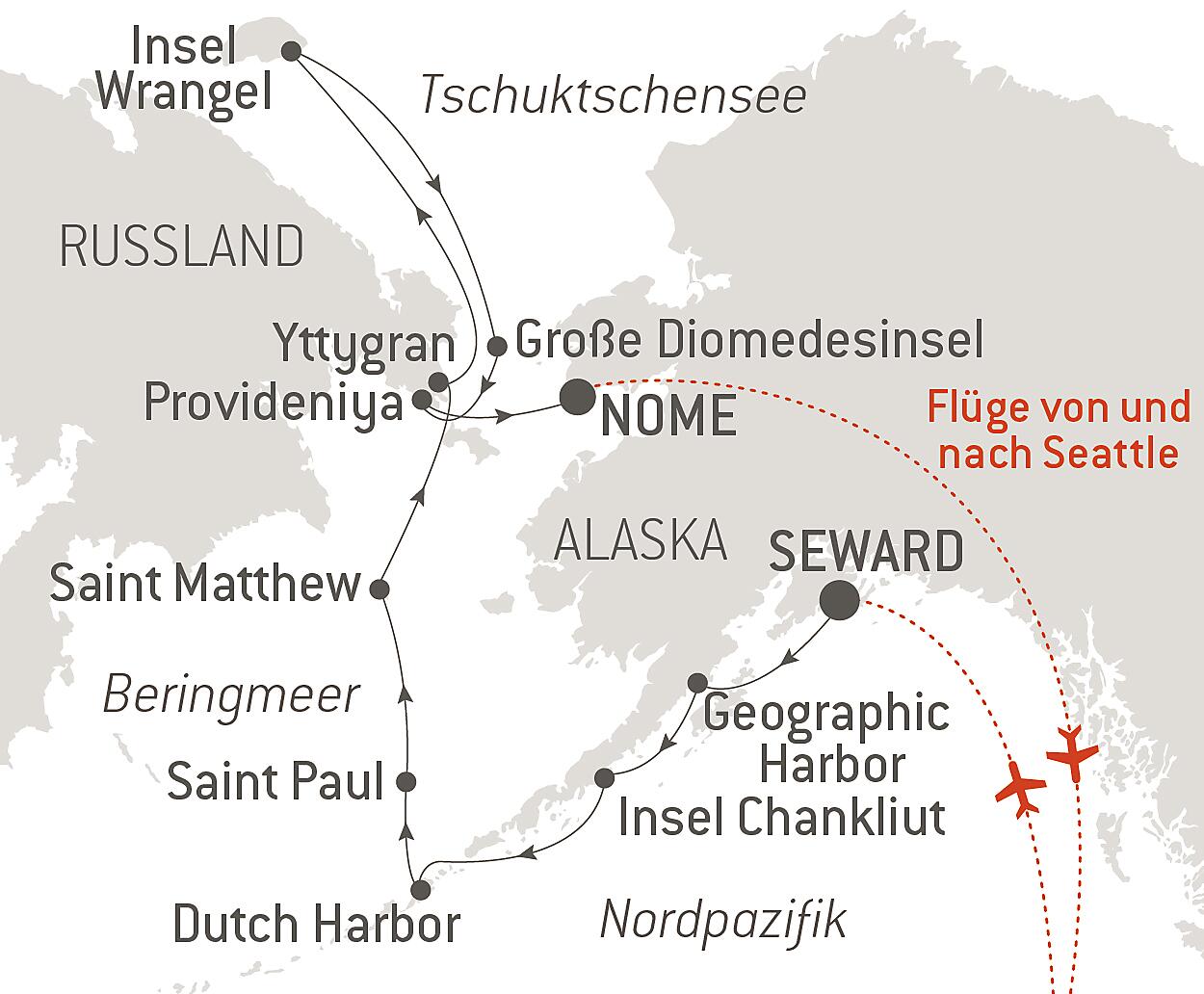 アリューシャン列島 ベーリング海 Icruise 高級クルーズ専門デスク