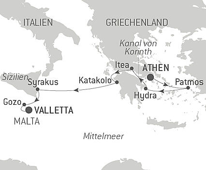 Reiseroute - Wunder des westlichen Mittelmeers