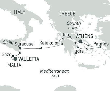 Your itinerary - Cruising the Mediterranean: Greece, Sicily, and Malta – with Smithsonian Journeys