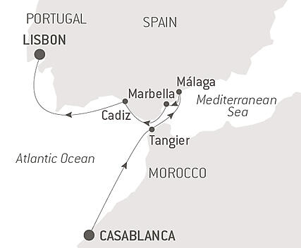 Your itinerary - Cruising from Morocco to Spain’s Andalusian Coast – with Smithsonian Journeys