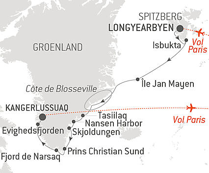 Découvrez votre itinéraire - Le Groenland des grands explorateurs