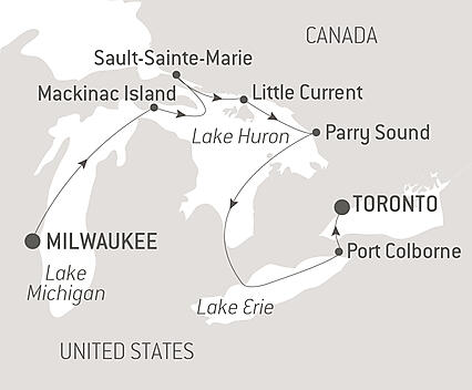 Your itinerary - Great Lakes of North America
