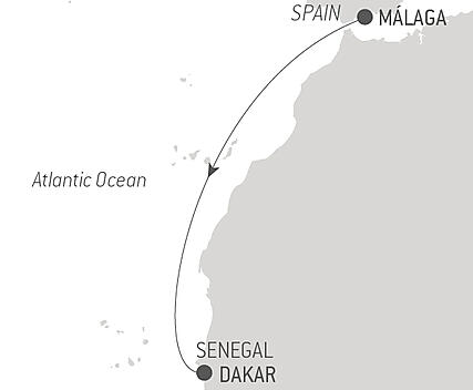 Your itinerary - Ocean Voyage: Málaga - Dakar