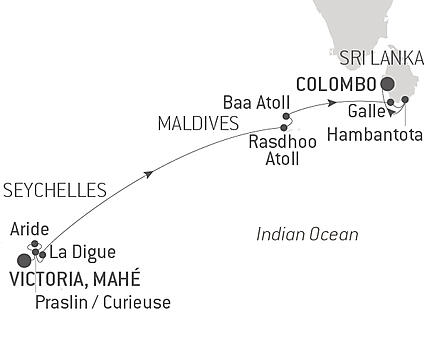 Your itinerary - Seychelles to Sri Lanka Expedition