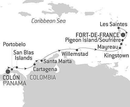 Your itinerary - Panama, Colombia & Caribbean Islands