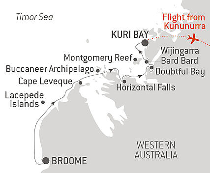 Your itinerary - Southern Kimberley Sailing Expedition
