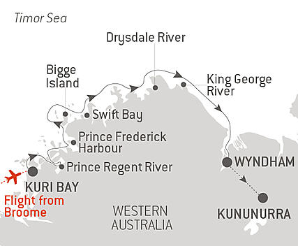 Your itinerary - Northern Kimberley Sailing Expedition