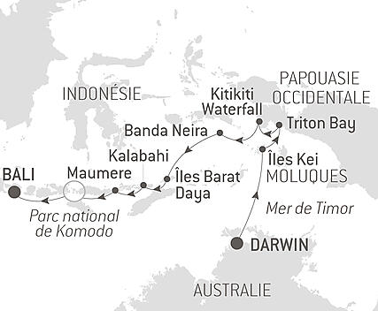 Découvrez votre itinéraire - Odyssée tropicale indonésienne
