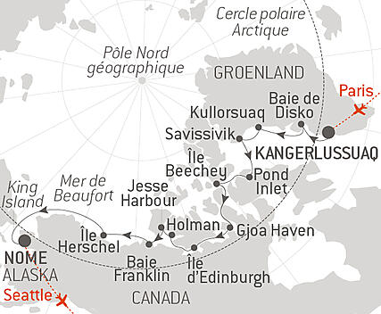 Découvrez votre itinéraire - Le passage du Nord-Ouest, dans le sillage de Roald Amundsen