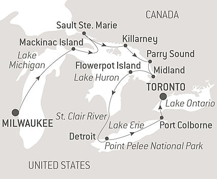 Your itinerary - Expedition in the heart of the American Great Lakes