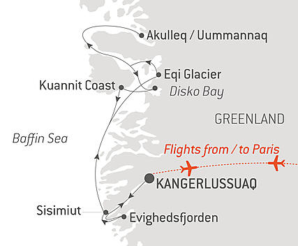 Your itinerary - Disko Bay and Inuit villages