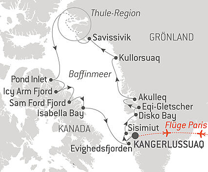Reiseroute - Kurs auf die ultimative Thule-Region