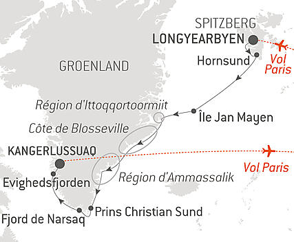 Découvrez votre itinéraire - Le Groenland des grands explorateurs  