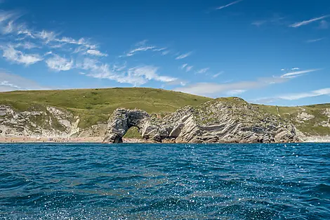 Sailing along Jurassic Coast