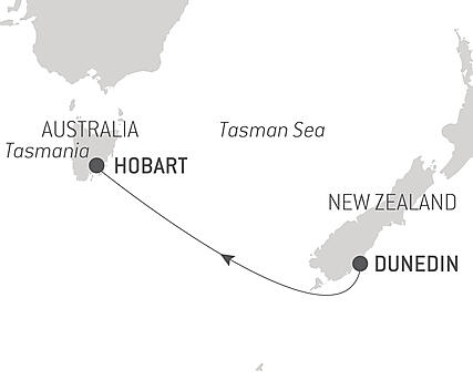 Your itinerary - Ocean Voyage: Dunedin - Hobart