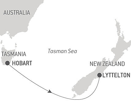Your itinerary - Ocean Voyage: Hobart - Lyttelton