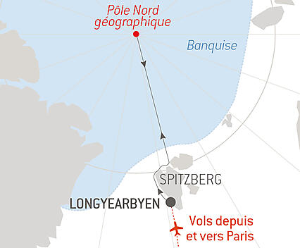 Découvrez votre itinéraire - Le pôle Nord géographique
