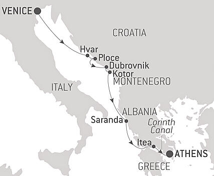 Your itinerary - Cruising the Dalmatian Coast and the Ionian Sea: Venice to Athens – with Smithsonian Journeys