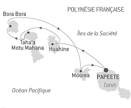 Découvrez votre itinéraire - Perles des îles de la Société