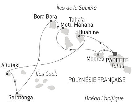 Découvrez votre itinéraire - Îles Cook et îles de la Société