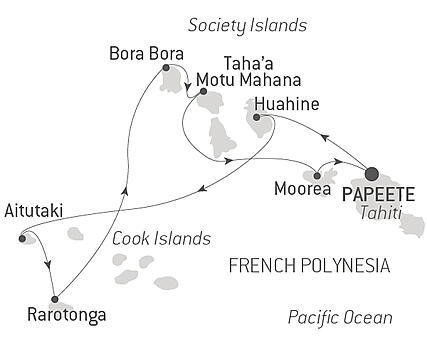 Your itinerary - Cook Islands & Society Islands