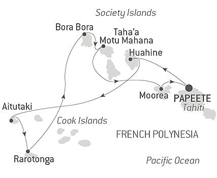 Your itinerary - Cook Islands & Society Islands 