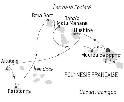 Découvrez votre itinéraire - Îles Cook et Îles de la Société