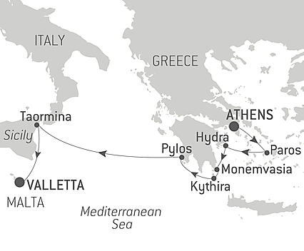 Your itinerary - Islands and cities of the Mediterranean