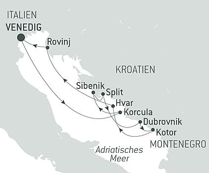 Reiseroute - Highlights Kroatiens