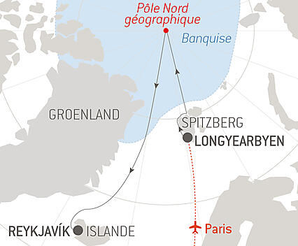 Découvrez votre itinéraire - Le pôle Nord géographique