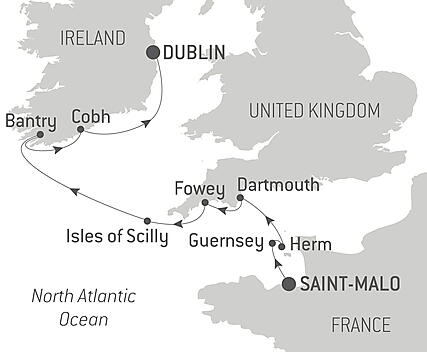Your itinerary - British archipelagos and Celtic shores