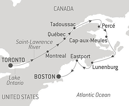 Your itinerary - Voyage Along the St. Lawrence: From Québec to the Canadian Maritimes – with Smithsonian Journeys