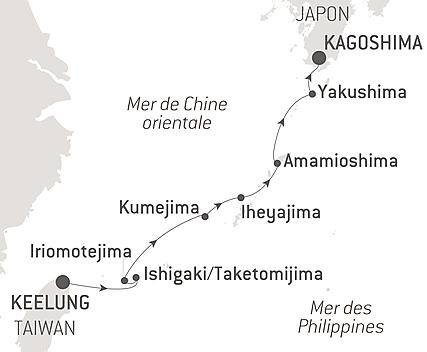 Découvrez votre itinéraire - Les îles subtropicales du Japon