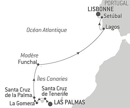 Découvrez votre itinéraire - Îles volcaniques et cités historiques de l’Atlantique Nord