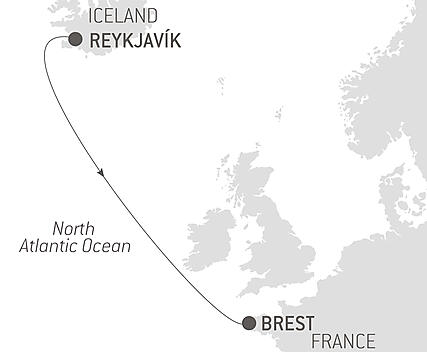 Your itinerary - Ocean Voyage: Reykjavík-Brest