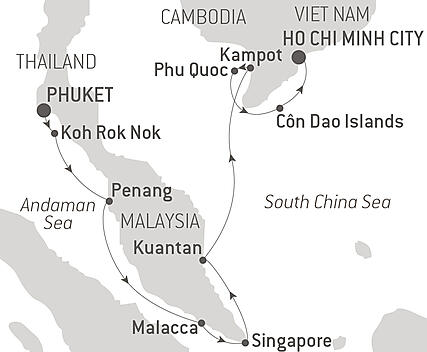 Your itinerary - Secret Islands and Mythical Cities of South-East Asia