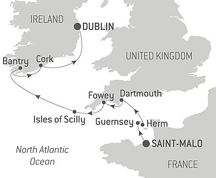 Your itinerary - British archipelagos and Celtic shores