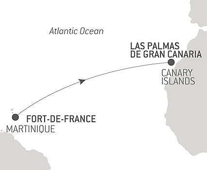 Your itinerary - Ocean Voyage: Fort-de-France - Las Palmas