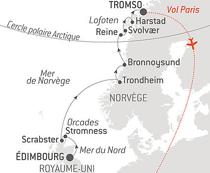 Your itinerary - From the Scottish archipelago to the Arctic Circle