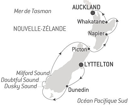 Découvrez votre itinéraire - Trésors naturels de Nouvelle-Zélande