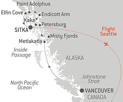 Your itinerary - Cruising Alaska’s Inside Passage – with Smithsonian Journeys