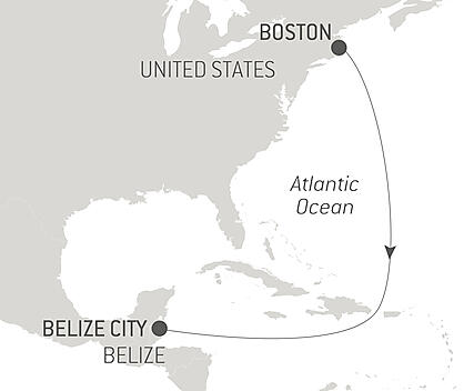 Your itinerary - Ocean Voyage: Boston- Belize City