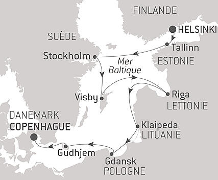 Découvrez votre itinéraire - Capitales et villes emblématiques de la Baltique