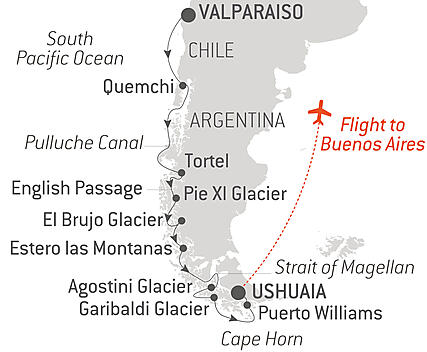 Your itinerary - The best of Chilean Fjords