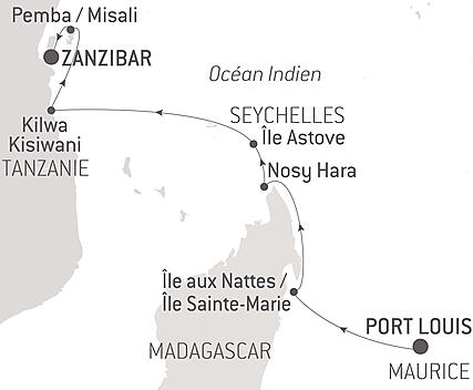 Découvrez votre itinéraire - Madagascar, Zanzibar et les trésors de l’océan Indien