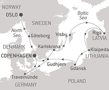 Your itinerary - From the Baltic Sea to the North Sea