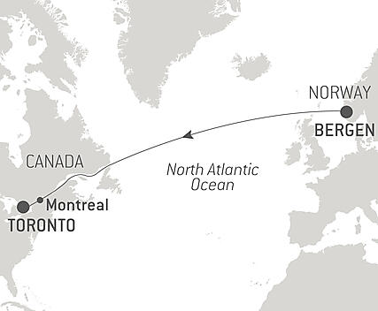 Your itinerary - Ocean Voyage: Bergen - Toronto