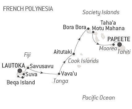 Cruise Fiji, Tonga, Cook & Society Islands from Lautoka, Viti Levu