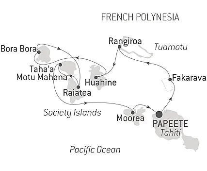 Your itinerary - Society Islands & The Tuamotus